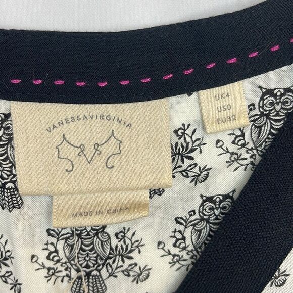 Anthropologie Owl Button Down Blouse - Picture 3 of 7